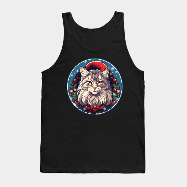 Maine Coon Cat Xmas, Love Cats Tank Top by dukito